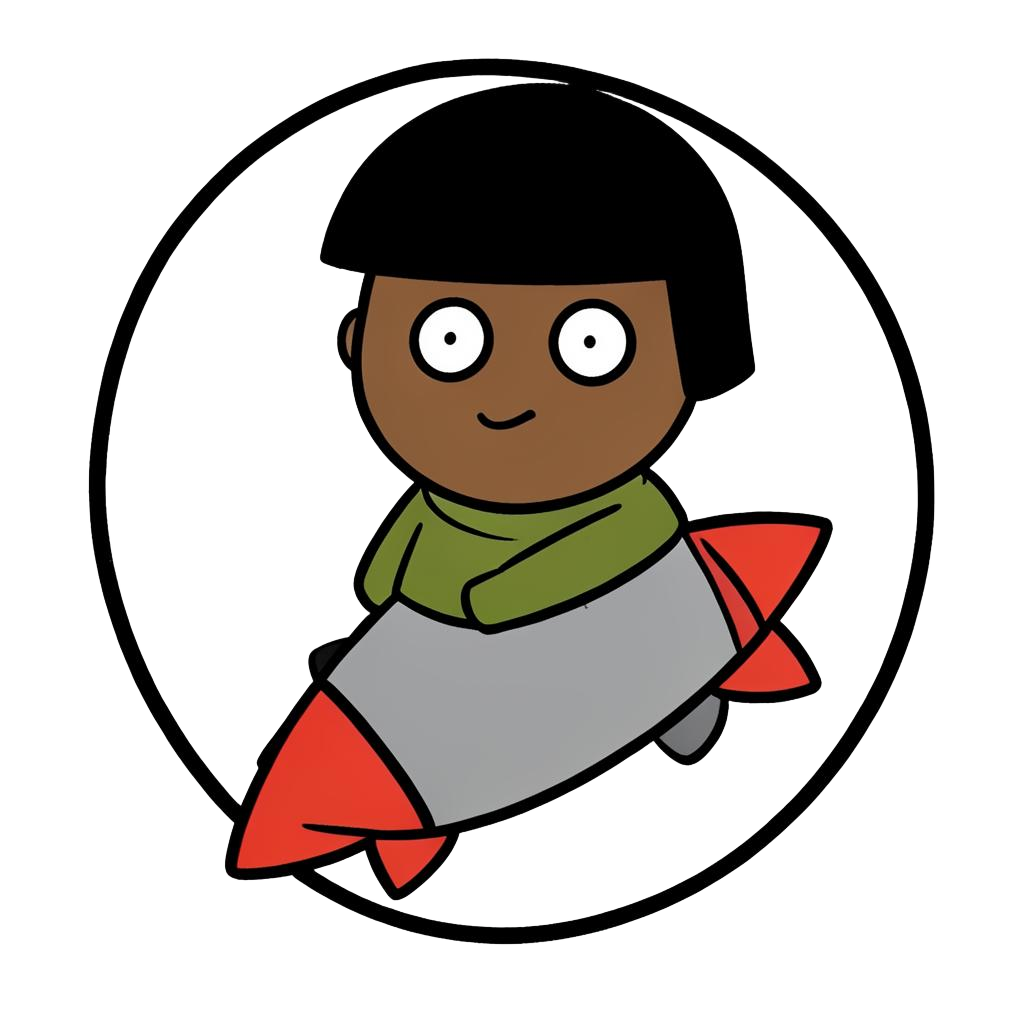 Pleb riding a rocket to the moon
